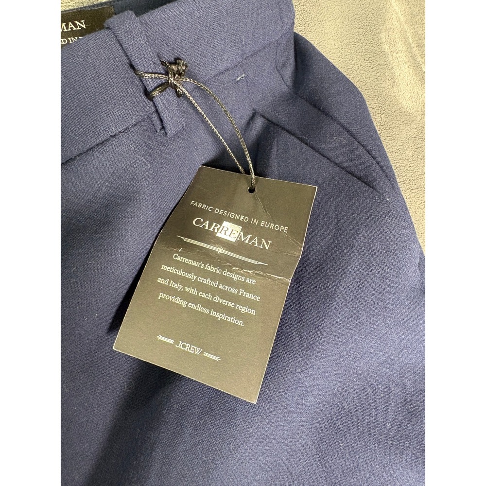 J.Crew Womens Kaya Straight Leg Dress Pants 2 Navy Blue Carreman Fabric - Picture 4 of 11